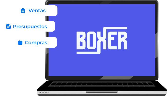 Computadora con el software Boxer
